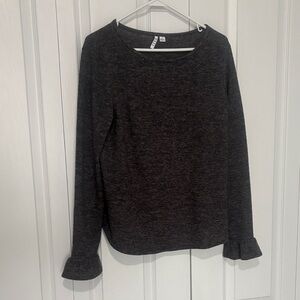 Elle Charcoal Gray Long Sleeve Sweatshirt